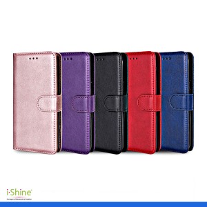 Leather Flip Wallet Card Holder Book Case Cover For iPhone 16 Series 16, 16 Pro, 16 Pro Max, 16 Plus