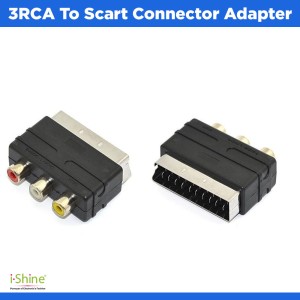 3RCA To Scart Connector Adapter
