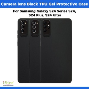 Camera lens Black TPU Gel Protective Case For Samsung Galaxy S24 Series S24, S24 Plus, S24 Ultra