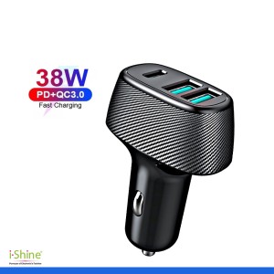 ANG 503 PD &amp; QC 38W Dual Fast Car Charger 6.0A