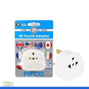 Pifco UK Visitor Mains Adapter, Wall Charger, 3 Pin Adapter, Tourist Adapter