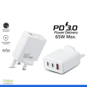 ANG TC80AG Turbo 65W PD Fast 3 Pin Wall Charger Adapter