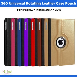 360 Universal Rotating Leather Case Pouch Compatible For iPad 9.7" Inches 2017 / 2018