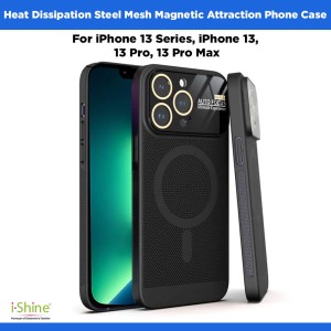 Heat Dissipation Steel Mesh Magnetic Attraction Phone Case For iPhone 13 Series, iPhone 13, 13 Pro, 13 Pro Max
