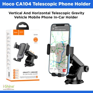 HOCO CA104 Vertical And Horizontal Telescopic Gravity Vehicle Mobile Phone Car Holder