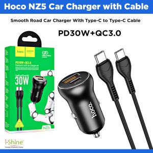 HOCO "NZ5 Smooth Road" PD30W+QC3.0 Car Charger Set With Cable
