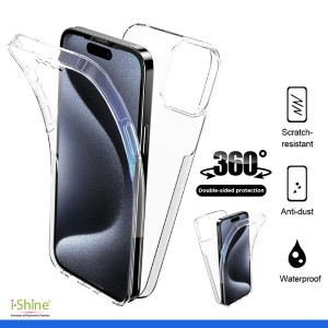 360 Gel Clear Case Front &amp; Back Silicone Phone Cover For Apple iPhone 16 Series