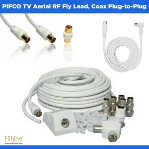 PIFCO TV Aerial RF Fly Lead, Coax Plug-to-Plug