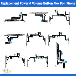 Replacement Power &amp; Volume Button Flex For iPhone 6 6S 7 8 X 11 12 13 14