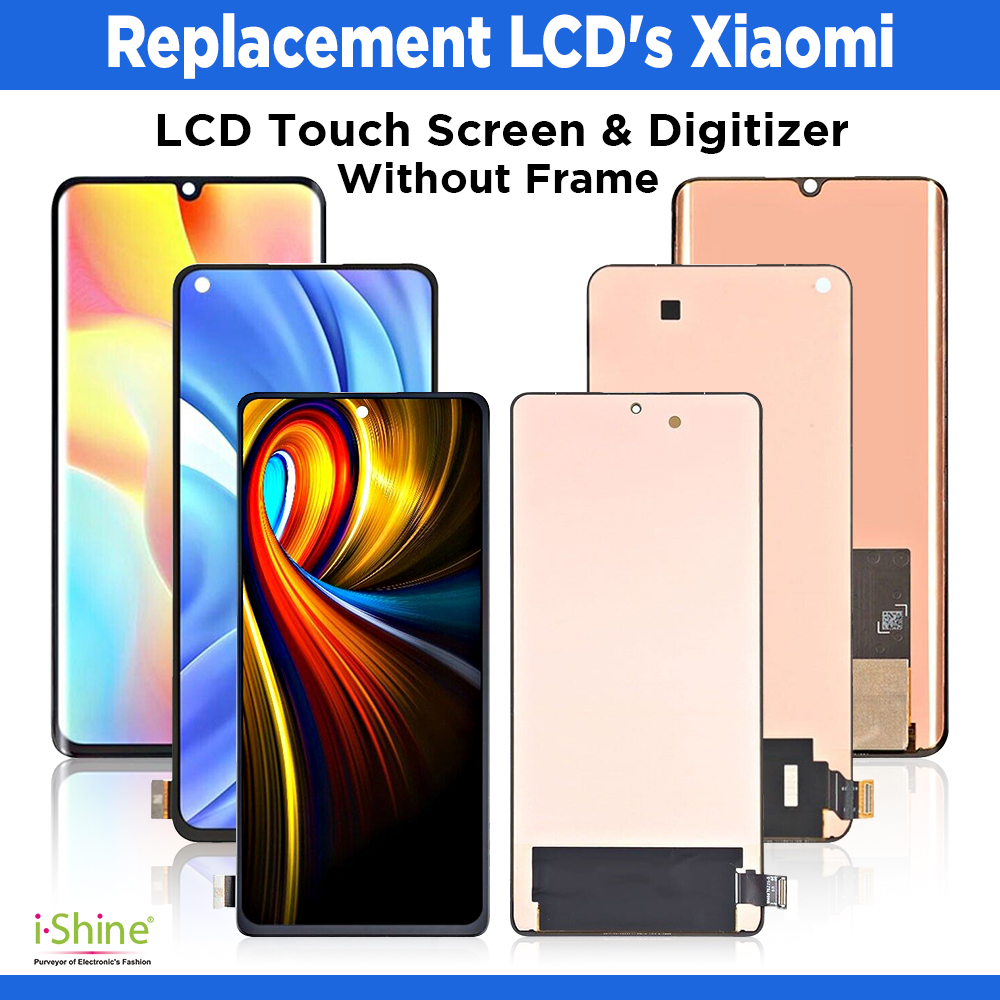 Replacement Xiaomi Redmi 9 Note 9, Note 9 Pro, Note 9T Without Frame Black LCD Display Screen