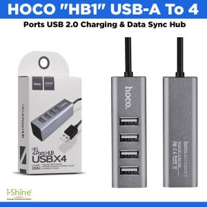 HOCO "HB1" USB-A To 4 Ports USB 2.0 Charging &amp; Data Sync Hub