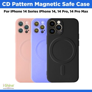 CD Pattern Magnetic Safe Case Compatible For iPhone 14 Series iPhone 14, 14 Pro, 14 Pro Max