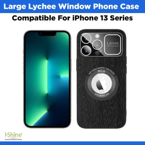 Large Lychee Window Phone Case Compatible For iPhone 13 Series iPhone 13, 13 Pro, 13 Pro Max