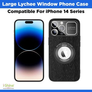 Large Lychee Window Phone Case Compatible For iPhone 14 Series iPhone 14, 14 Pro, 14 Plus, 14 Pro Max