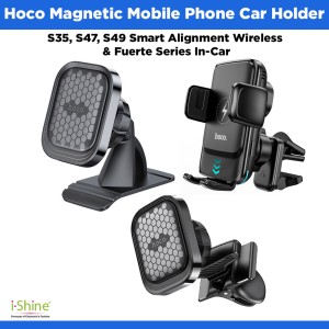 HOCO S35, S47, S49 Smart Alignment Wireless &amp; Fuerte Series In-Car Magnetic Mobile Phone Car Holder