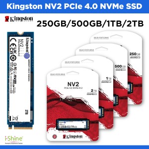Kingston NV2 SSD (SNV2S/1000G) M.2 2280 NVMe PCLe 4.0 Solid State Drive ( 1TB 2TB 250GB 500GB )