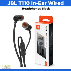 JBL T110 In-Ear Wired Headphones Black