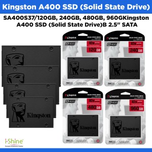 Kingston A400 SSD (Solid State Drive) SA400S37/120GB, 240GB, 480GB, 960GB 2.5" SATA