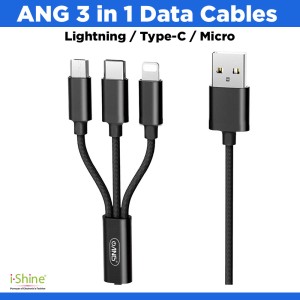 ANG 3 in 1 Data Cables Lightning / Type-C / Micro