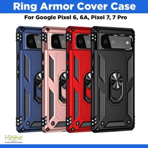 Slim Shockproof Ring Armor Stand Phone Cover Case For Google Pixel 6, 6A, Pixel 7, 7A, 7 Pro, 8, 8 Pro