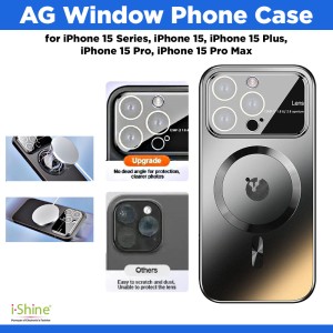AG Window Phone Case for iPhone 15 Series, iPhone 15, iPhone 15 Plus, iPhone 15 Pro, iPhone 15 Pro Max