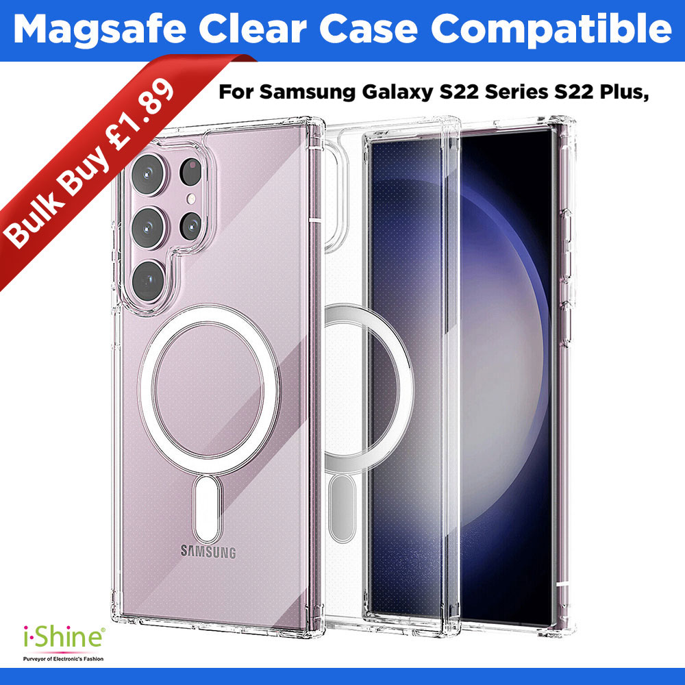 Magsafe Clear Case Compatible For Samsung Galaxy S22 Series S22 Plus, S22 Ultra