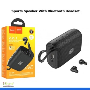 HOCO "HC15 Poise" 2 in 1 Portable Sports Speaker With Bluetooth Headset - Black