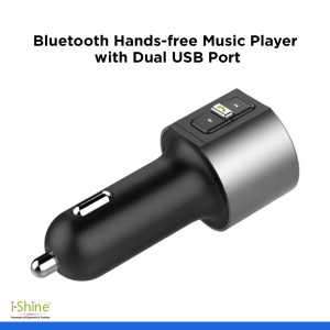 C26 Car Kit Bluetooth Hands-free Music Player FM Transmitter with Dual USB Port