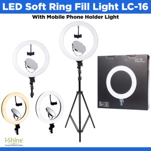 LED Soft Ring Fill Light LC-16 With Mobile Phone Holder Light
