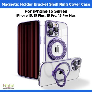 Magnetic Holder Bracket Shell Ring Cover Case For iPhone 15 Series iPhone 15, 15 Plus 15 Pro, 15 Pro Max