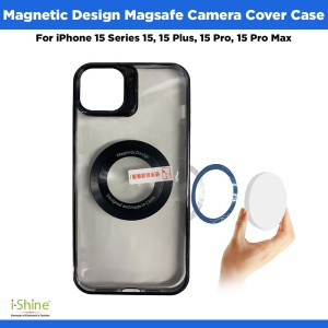 Magnetic Design Magsafe Camera Cover Case For iPhone 15 Series 15, 15 Plus, 15 Pro, 15 Pro Max