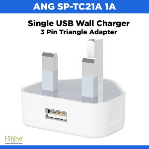ANG SP-TC21A 1A Single USB Wall Charger 3 Pin Triangle Adapter