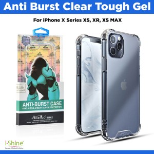Anti Burst Clear Tough Gel Case For iPhone X Series XS, XR, XS MAX