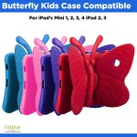 Butterfly Kids Case Compatible For iPad's Mini 1, 2, 3, 4 iPad 2, 3