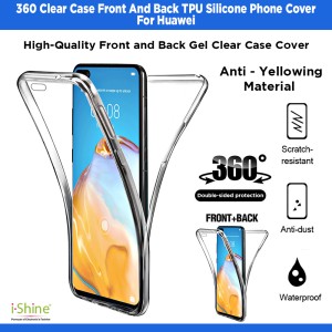 360 Clear Case Front And Back TPU Silicone Phone Cover For Huawei P20, P20 Lite, P Smart 2019, 2020, 2021