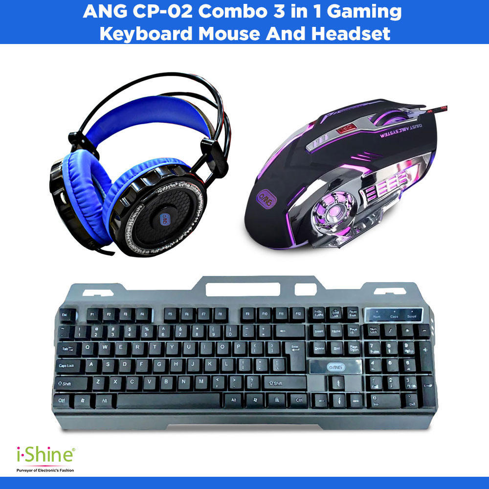 ANG CP-02 Combo 3 in 1 Gaming Keyboard Mouse And Headset