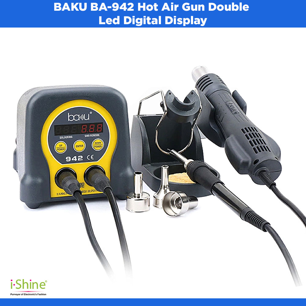 BAKU BA-942 Hot Air Gun Double Led Digital Display