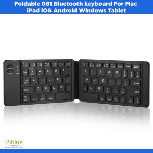 Foldable 081 Bluetooth keyboard For Mac iPad iOS Android Windows Tablet