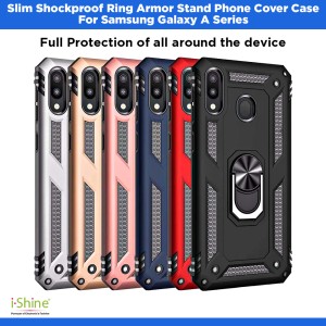 Slim Shockproof Ring Armor Stand Phone Cover Case For Samsung Galaxy A Series A01 Core, A02, A02s, A03, A03 Core, A03s, A04, A04s, A10s