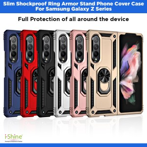 Slim Shockproof Ring Armor Stand Phone Cover Case For Samsung Galaxy Z Series Z Flip 3/4 Z Fold 3/4 Z Flip5