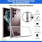 Clear Soft TPU Gel Protective Case For Samsung Galaxy S8 S9 S10 S20 S21 S22