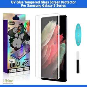 UV Glue Tempered Glass Screen Protector For Samsung Galaxy S Series S7 Edge S8 S9 S10 S20 S21 S22 S24 Series