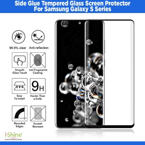 Side Glue Tempered Glass Screen Protector For Samsung Galaxy S Series S23 S22 S21 FE S21 Ultra 5G S10 Lite S9 Plus S8 S7