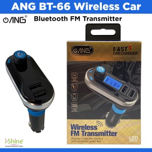 ANG BT-66 Wireless Car Bluetooth FM Transmitter Multiple Function 5V/2.1A