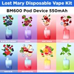 Lost Mary Disposable Vape Kit BM600 Pod Device 550mAh All Flavours