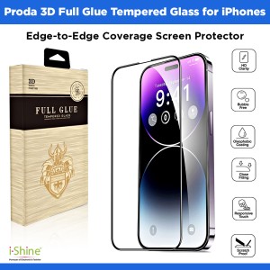 Proda 3D Full Glue Tempered Glass Screen Protector For iPhone 14 Series 14, 14 Plus, 14 Pro, 14 Pro Max