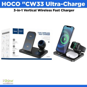 HOCO "CW33 Ultra-Charge 3-in-1 Vertical Wireless Fast Charger