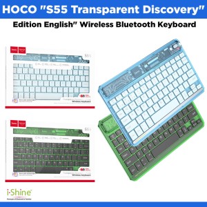 HOCO "S55 Transparent Discovery" Edition English" Wireless Bluetooth Keyboard