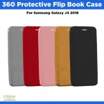 360 Protective Flip Book Case Compatible For Samsung Galaxy J4 2018