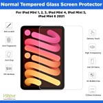 Normal Tempered Glass Screen Protector For iPad Mini 1, 2, 3, iPad Mini 4, iPad Mini 5, iPad Mini 6 2021